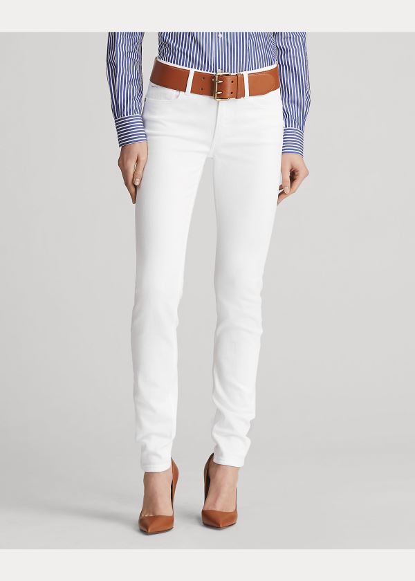 Ralph Lauren 105 Cigarette Jean Bílé | 9HnvKq1G