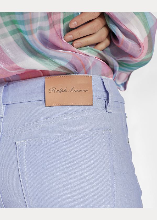 Ralph Lauren 400 Matchstick Jean Fialové | jFPOsTnL