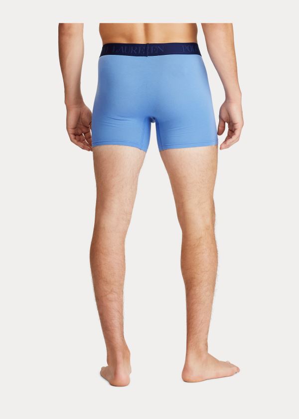 Ralph Lauren 4D Flex Boxerské Brief 3-Pack Blankyt | J21SRmVv