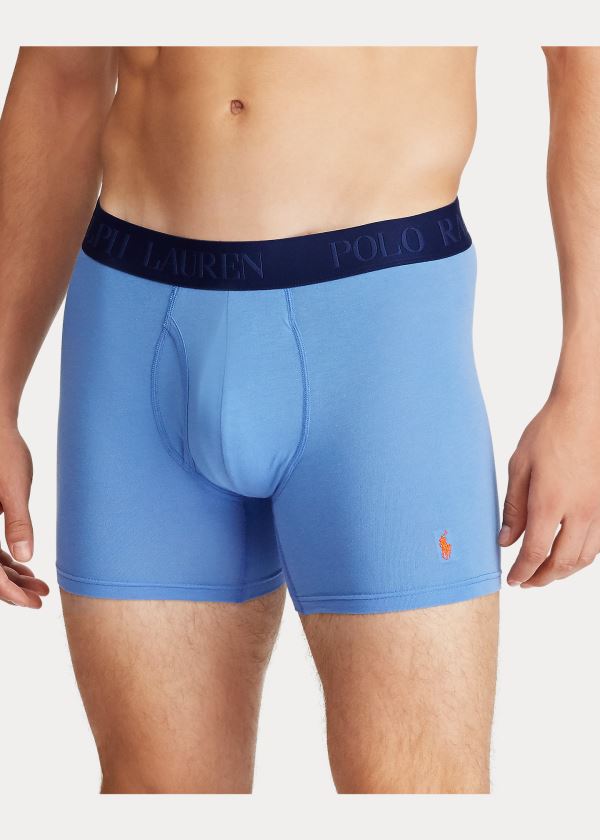 Ralph Lauren 4D Flex Boxerské Brief 3-Pack Blankyt | J21SRmVv
