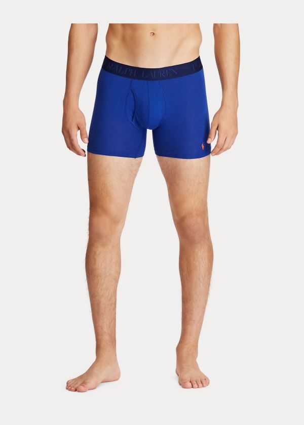 Ralph Lauren 4D Flex Boxerské Brief 3-Pack Blankyt | J21SRmVv