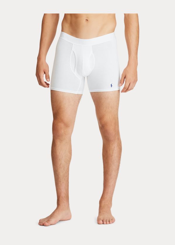 Ralph Lauren 4D Flex Boxerské Brief 3-Pack Bílé Blankyt | Ny5vMl9e