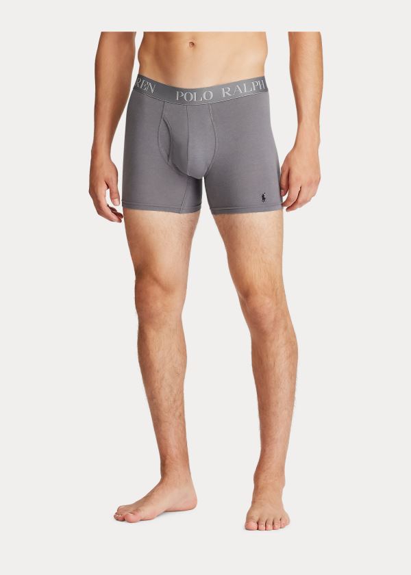 Ralph Lauren 4D Flex Boxerské Brief 3-Pack Bílé Blankyt | Ny5vMl9e
