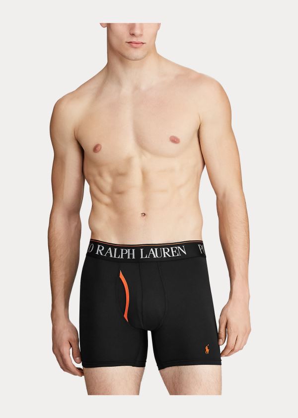 Ralph Lauren 4D Flex Boxerské Brief 3-Pack Černé | yN5GHsQn