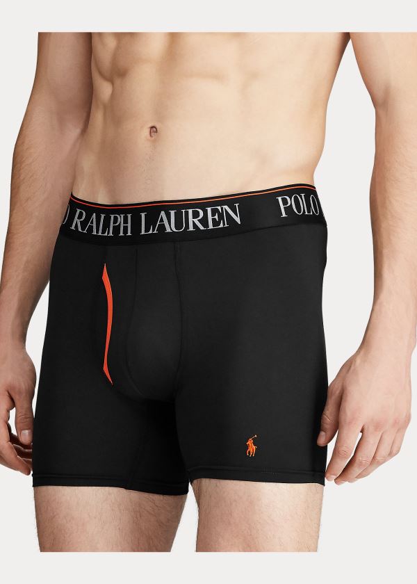 Ralph Lauren 4D Flex Boxerské Brief 3-Pack Černé | yN5GHsQn