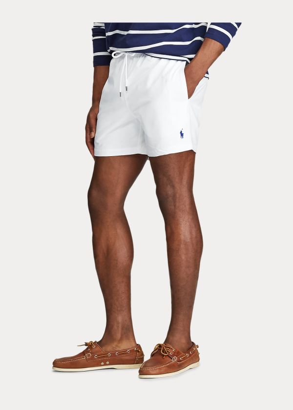 Ralph Lauren 4½-Inch Slim Fit Swim Trunk Bílé | HFHo3zkH