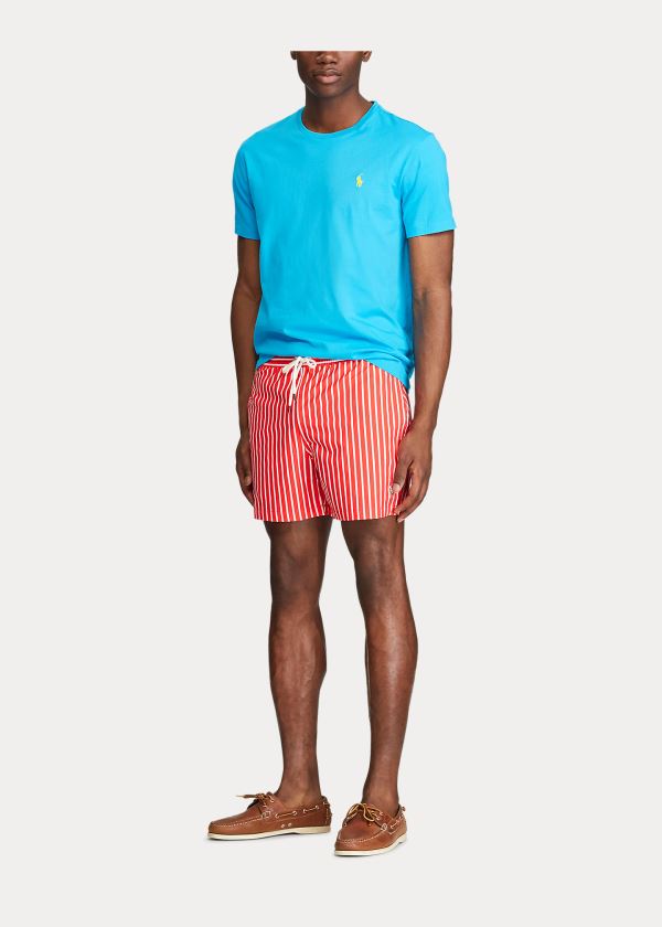 Ralph Lauren 4½-Inch Slim Fit Swim Trunk Světle Červené Proužek | b1mQbWob