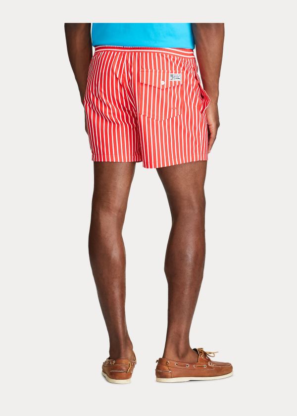 Ralph Lauren 4½-Inch Slim Fit Swim Trunk Světle Červené Proužek | b1mQbWob