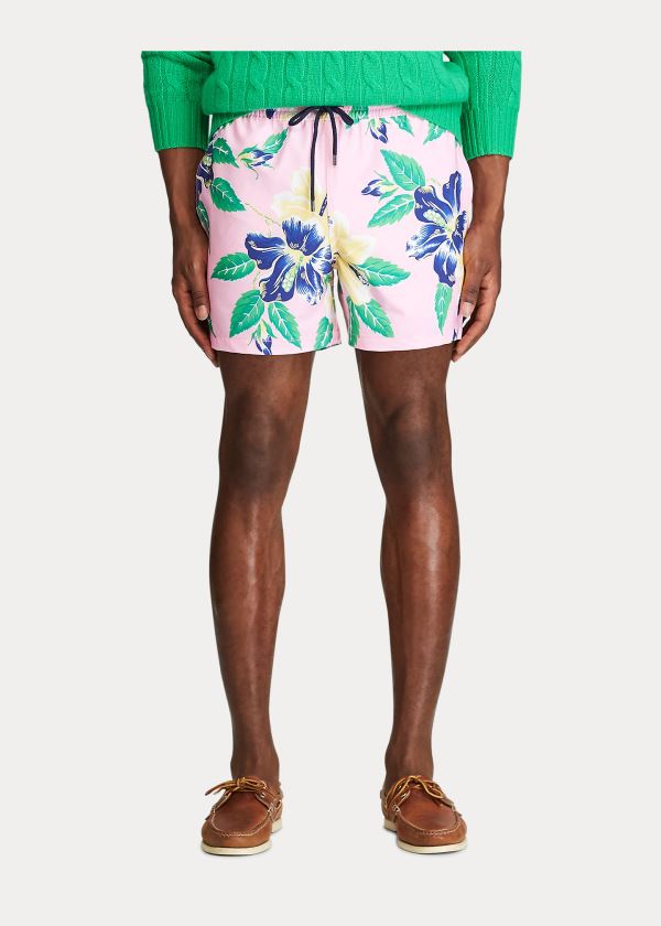 Ralph Lauren 4½-Inch Slim Fit Swim Trunk Růžové Červené | mEeXK4JB