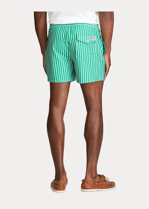 Ralph Lauren 4½-Inch Slim Fit Swim Trunk Zelene Bílé Proužek | mo53juFZ