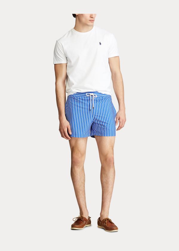 Ralph Lauren 4½-Inch Slim Fit Swim Trunk Blankyt Proužek | tLXDTkI1