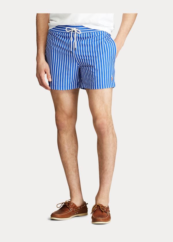 Ralph Lauren 4½-Inch Slim Fit Swim Trunk Blankyt Proužek | tLXDTkI1