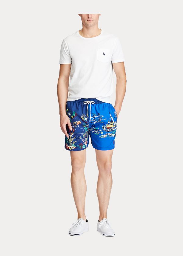 Ralph Lauren 5½-Inch Traveler Swim Trunk Tmavě Blankyt Viacfarebný | 4I7xGF7a