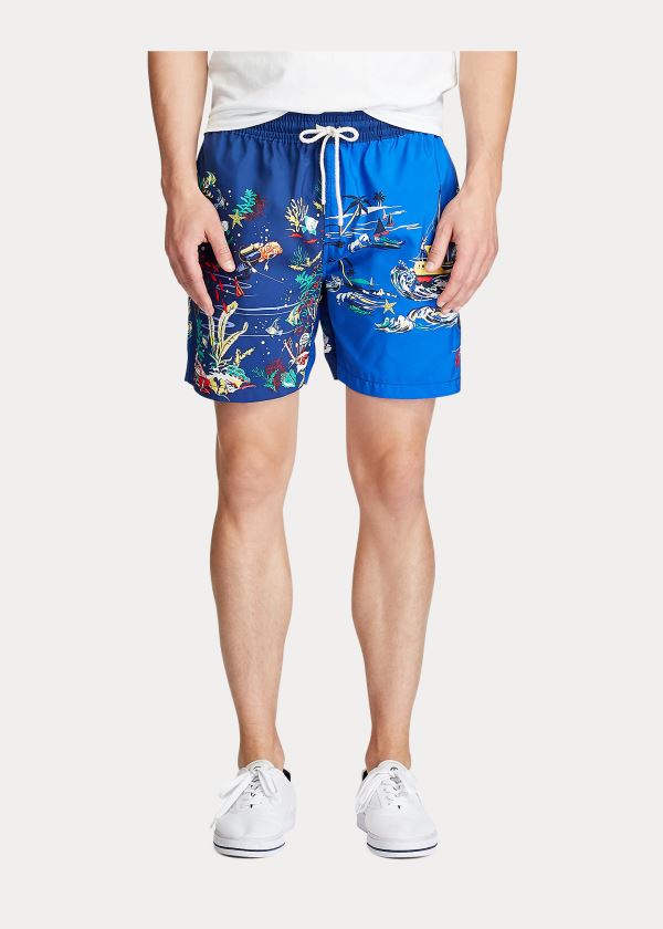 Ralph Lauren 5½-Inch Traveler Swim Trunk Tmavě Blankyt Viacfarebný | 4I7xGF7a