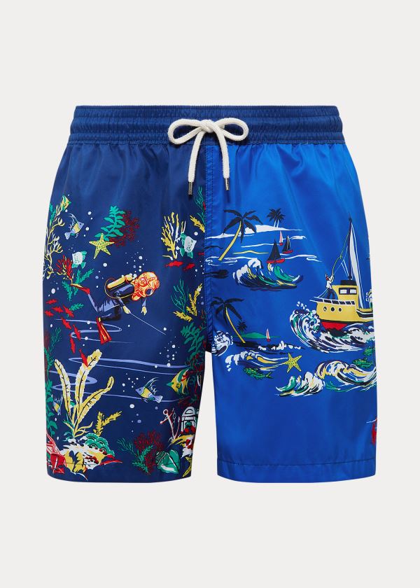 Ralph Lauren 5½-Inch Traveler Swim Trunk Tmavě Blankyt Viacfarebný | 4I7xGF7a