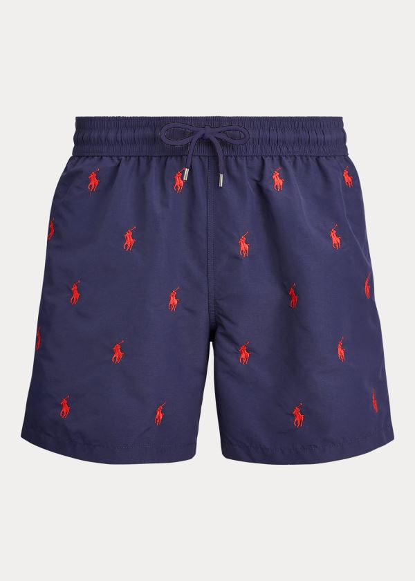 Ralph Lauren 5½-Inch Traveler Swim Trunk Tmavě Blankyt Červené | EBMZhq1f