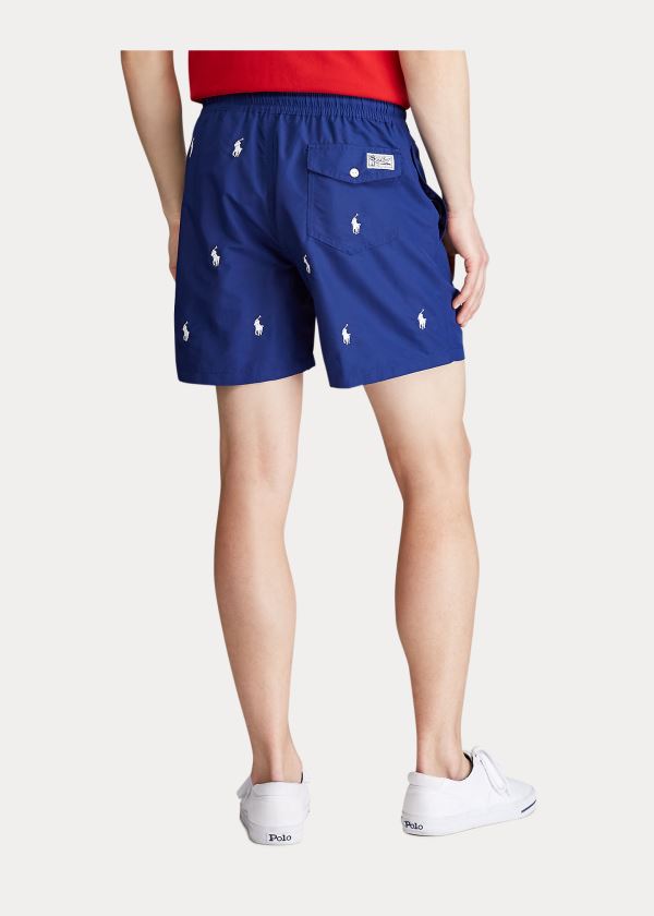 Ralph Lauren 5½-Inch Traveler Swim Trunk Královská Modrá Blankyt Bílé | UXbCtnNK