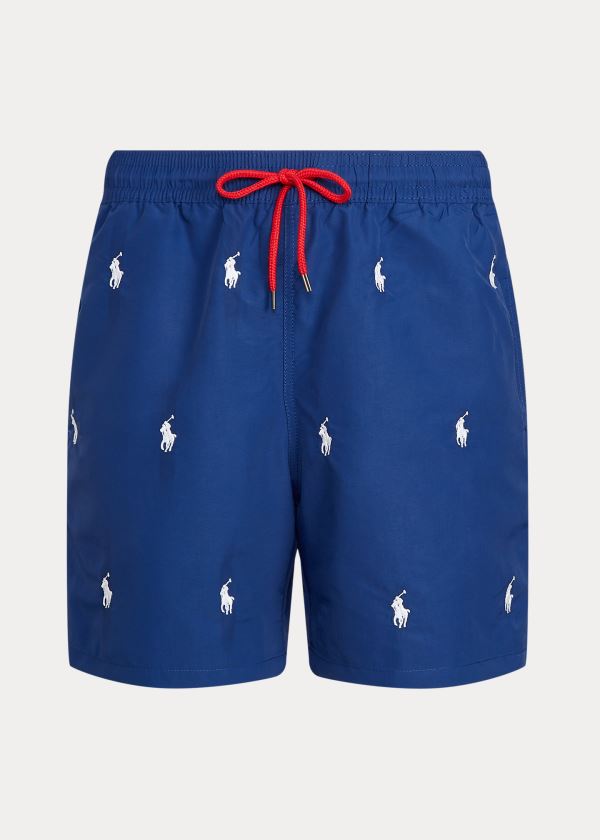 Ralph Lauren 5½-Inch Traveler Swim Trunk Královská Modrá Blankyt Bílé | UXbCtnNK