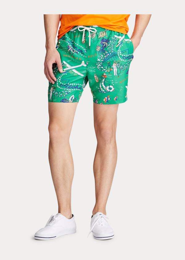 Ralph Lauren 5½-Inch Traveler Swim Trunk Zelene Viacfarebný | c555tB2U