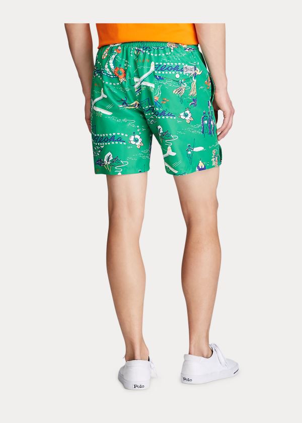 Ralph Lauren 5½-Inch Traveler Swim Trunk Zelene Viacfarebný | c555tB2U