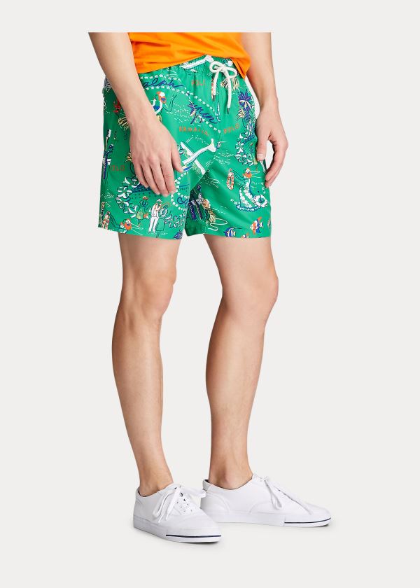 Ralph Lauren 5½-Inch Traveler Swim Trunk Zelene Viacfarebný | c555tB2U