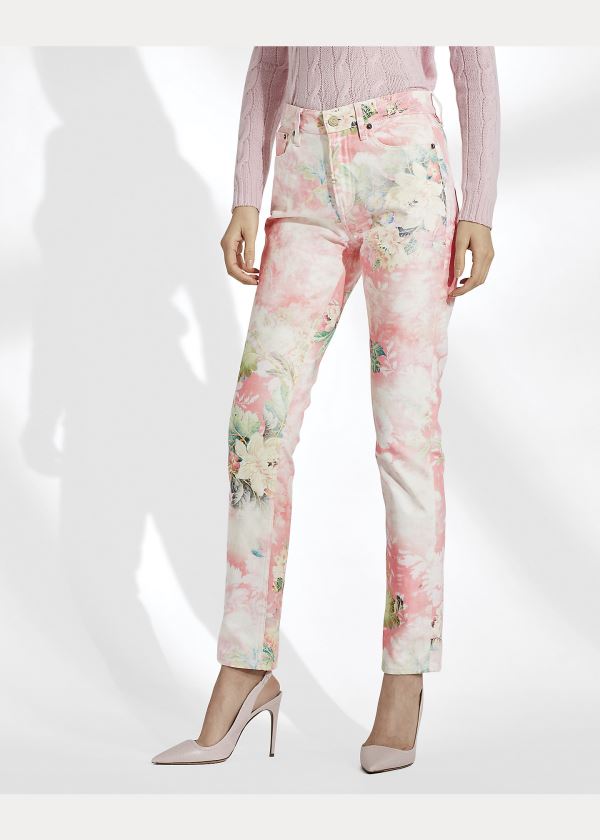Ralph Lauren 861 High-Rise Skinny Jean Růžové Viacfarebný | 0RD7ztW3