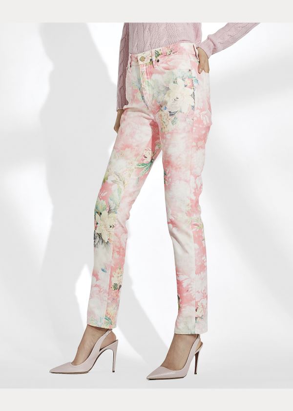 Ralph Lauren 861 High-Rise Skinny Jean Růžové Viacfarebný | 0RD7ztW3