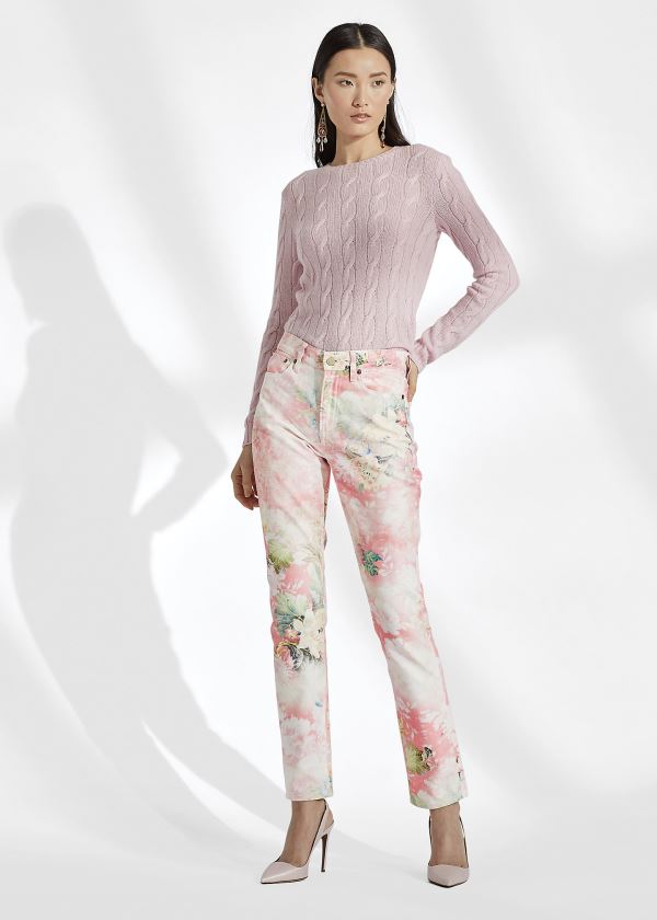 Ralph Lauren 861 High-Rise Skinny Jean Růžové Viacfarebný | 0RD7ztW3