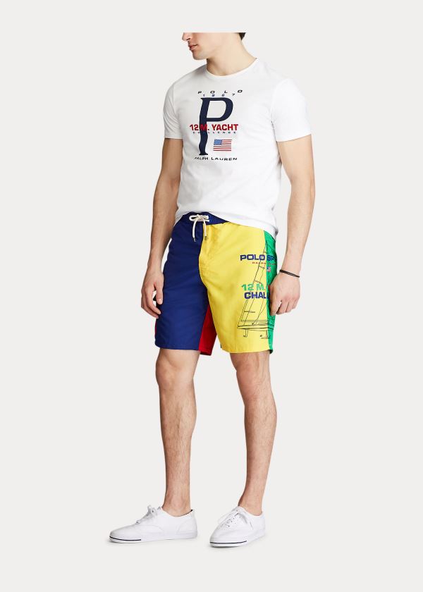 Ralph Lauren 8½-Inch Kailua Swim Trunk Blankyt Žluté Červené | bKEpnZ5M