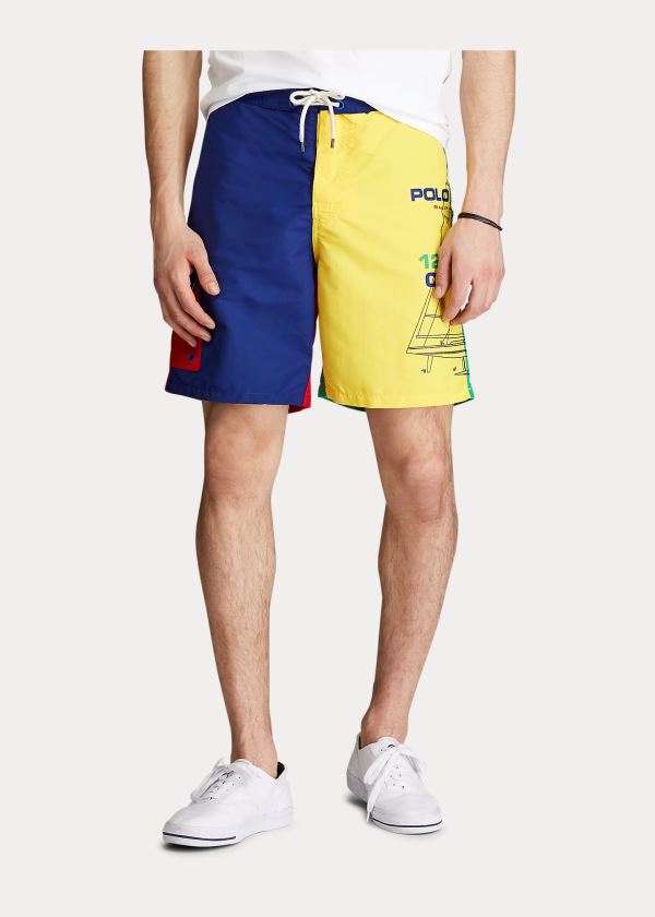 Ralph Lauren 8½-Inch Kailua Swim Trunk Blankyt Žluté Červené | bKEpnZ5M