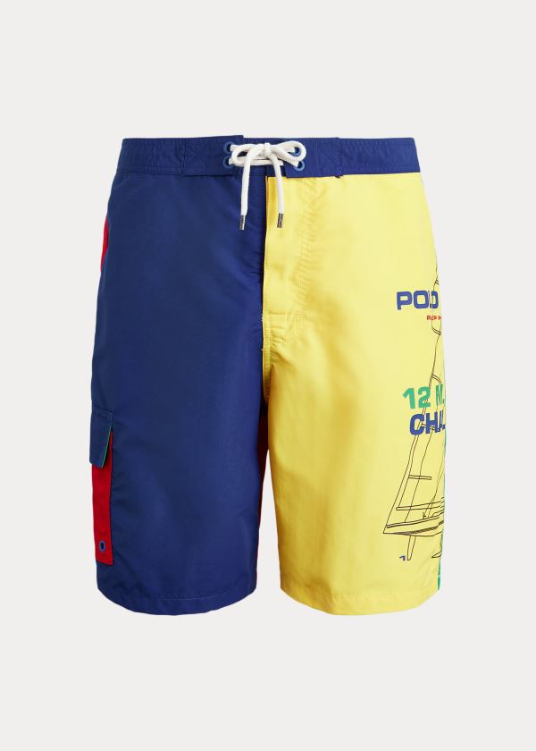 Ralph Lauren 8½-Inch Kailua Swim Trunk Blankyt Žluté Červené | bKEpnZ5M
