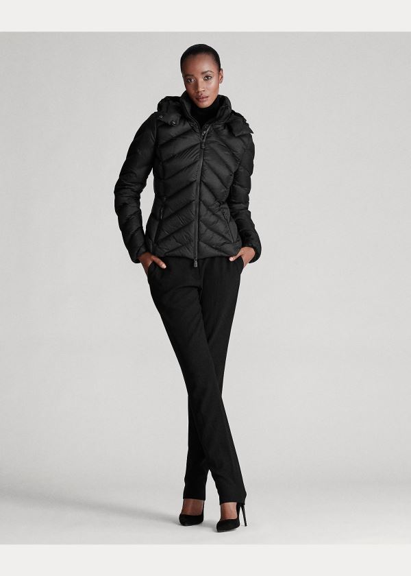 Ralph Lauren Aden Down Coat Černé | WGP7IbUd