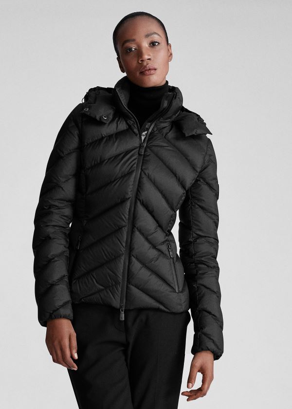 Ralph Lauren Aden Down Coat Černé | WGP7IbUd