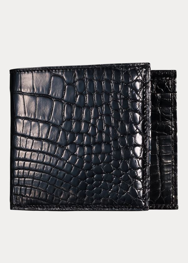 Ralph Lauren Alligator Hipster Wallet Černé | 9YYTypFC