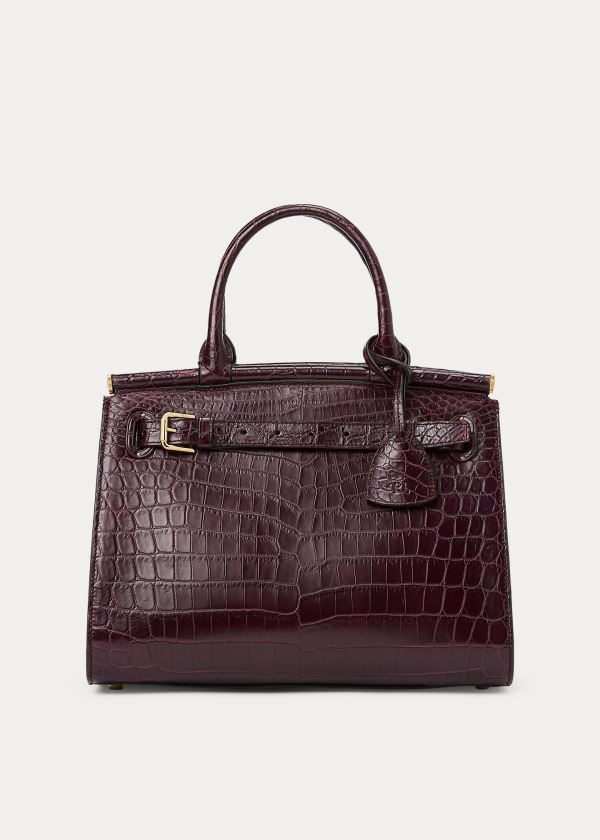 Ralph Lauren Alligator Medium RL50 Handbag Vínové | BljjK2SU