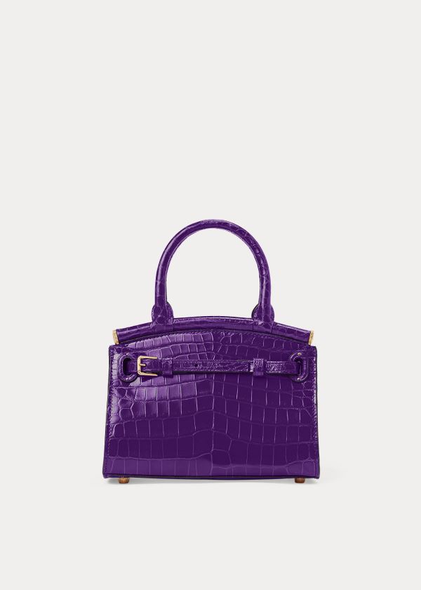 Ralph Lauren Alligator Mini RL50 Handbag Fialové | r1xW8dlM