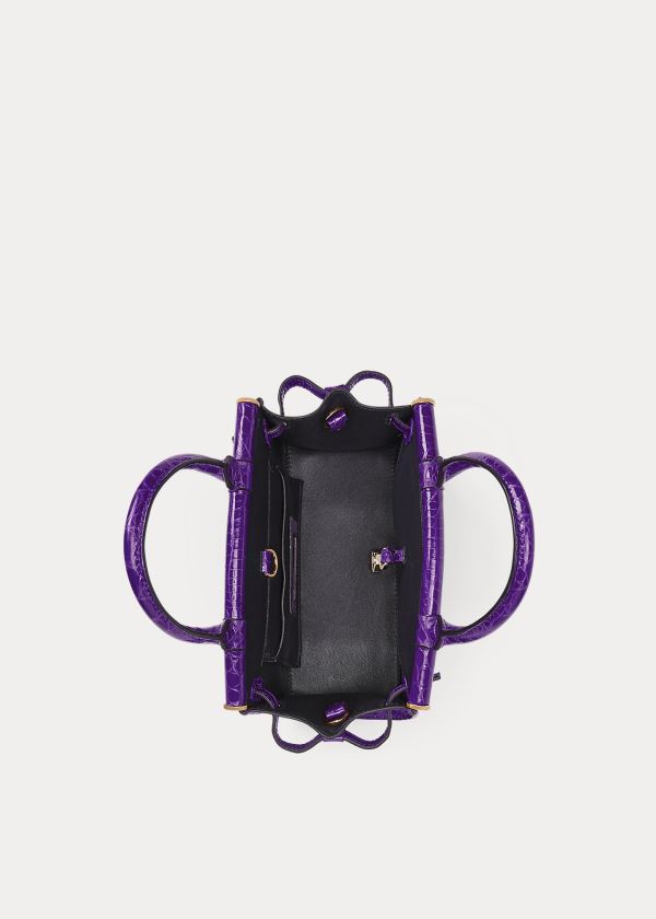 Ralph Lauren Alligator Mini RL50 Handbag Fialové | r1xW8dlM