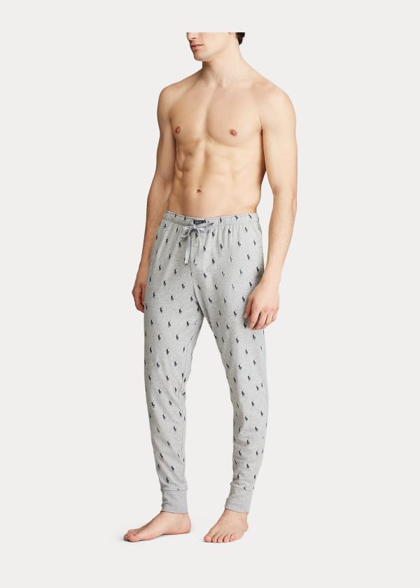 Ralph Lauren Allover Pony Bavlněné Jogger Šedé Tmavě Blankyt | jWCtugr3