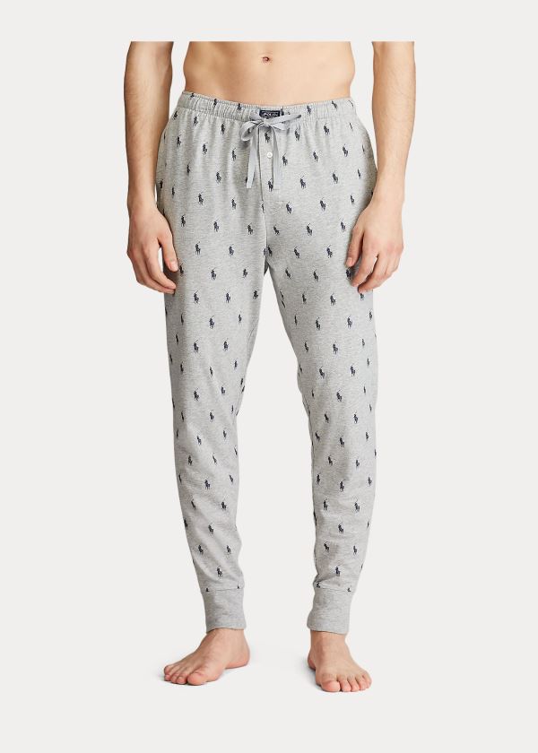 Ralph Lauren Allover Pony Bavlněné Jogger Šedé Tmavě Blankyt | jWCtugr3
