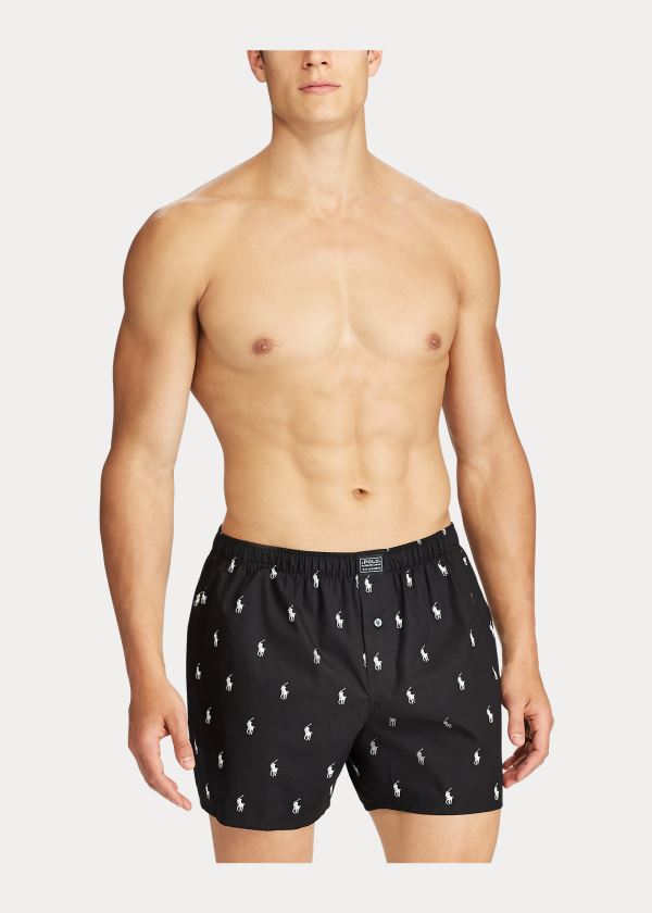 Ralph Lauren Allover Pony Boxerské Černé | pDdYu0D8