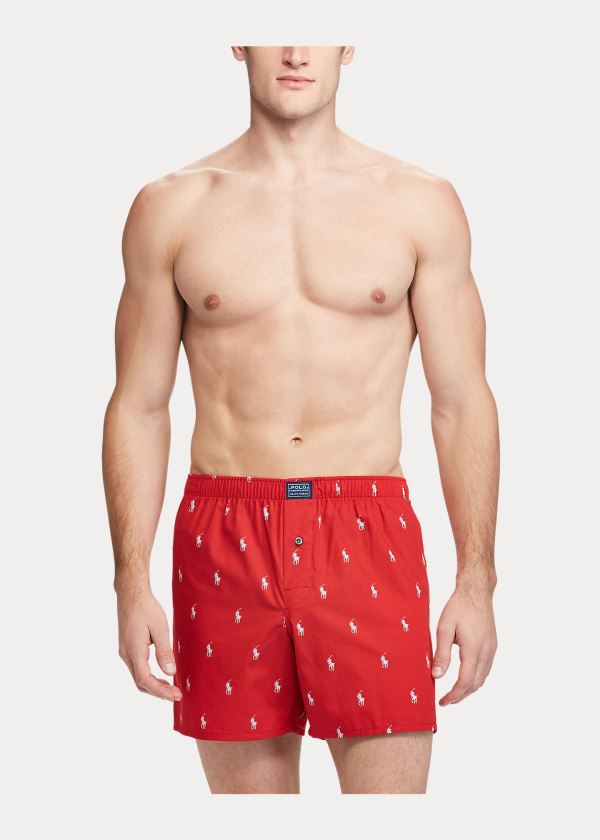 Ralph Lauren Allover Pony Boxerské Červené Blankyt | k7NrGuYT