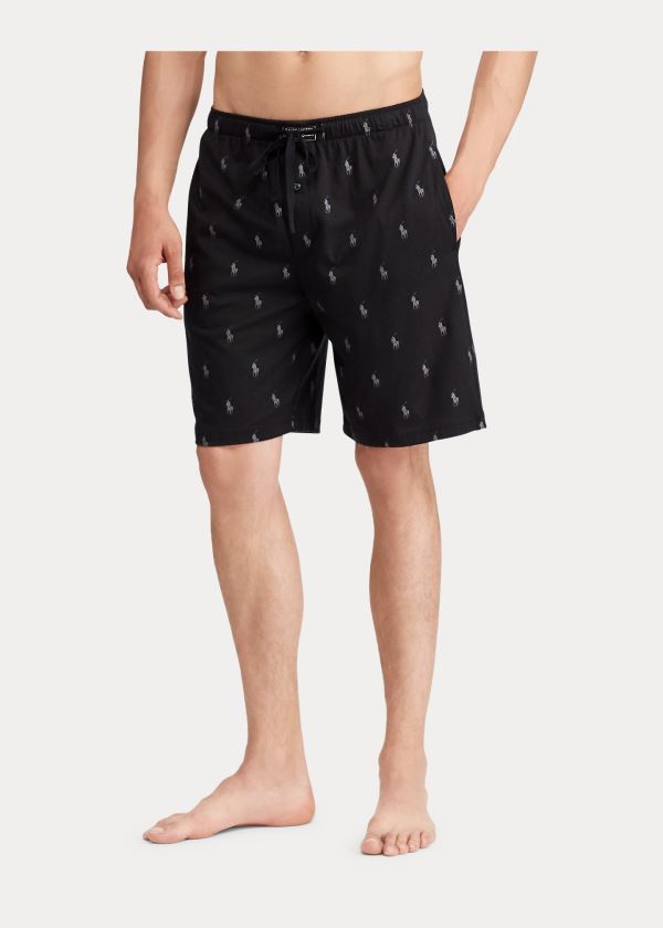 Ralph Lauren Allover Pony Pajama Krátké Černé | molPm5PT