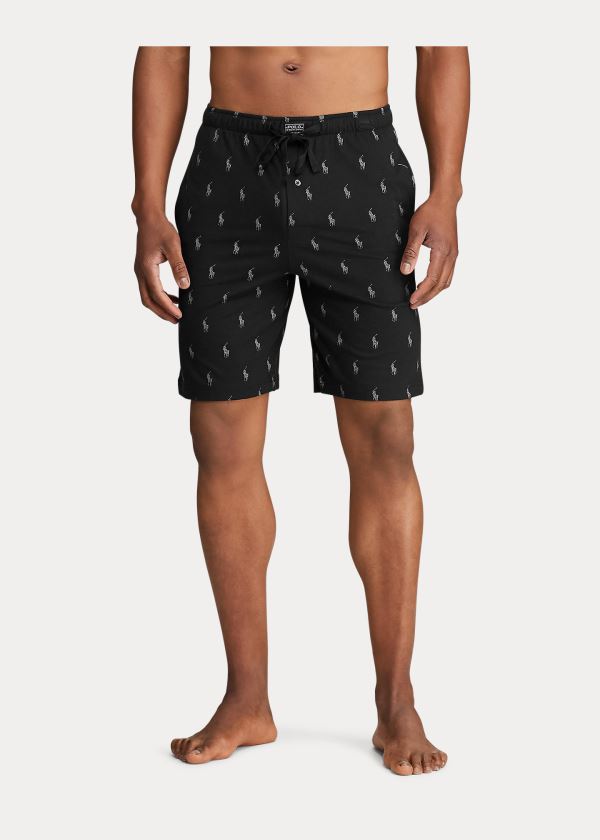 Ralph Lauren Allover Pony Pajama Krátké Černé | molPm5PT