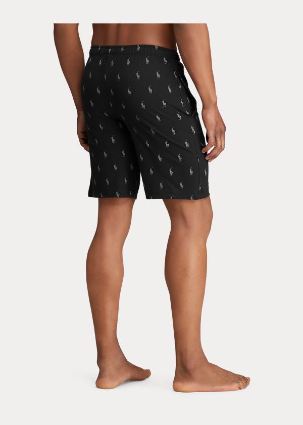 Ralph Lauren Allover Pony Pajama Krátké Černé | molPm5PT