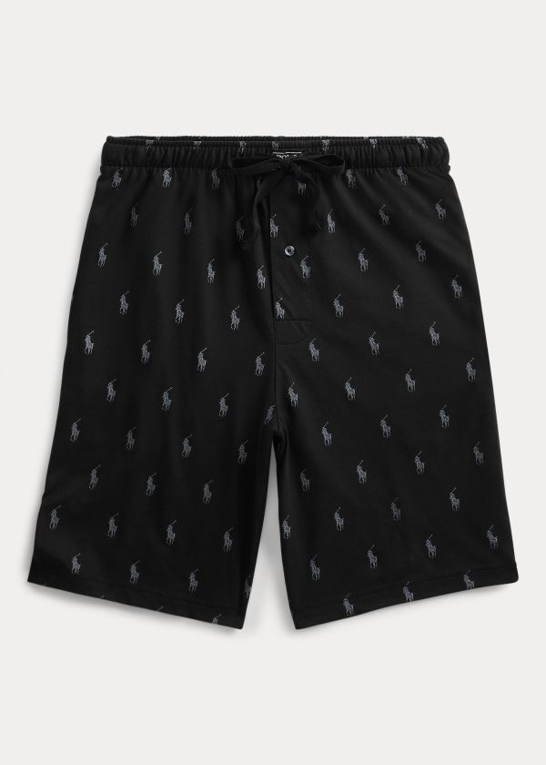 Ralph Lauren Allover Pony Pajama Krátké Černé | molPm5PT