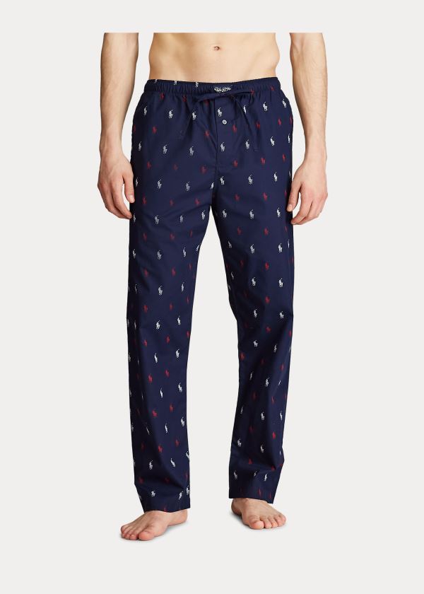 Ralph Lauren Allover Pony Pajama Pant Tmavě Blankyt Červené | 6izFIw0w