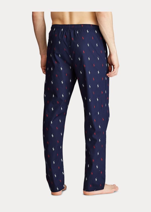 Ralph Lauren Allover Pony Pajama Pant Tmavě Blankyt Červené | 6izFIw0w