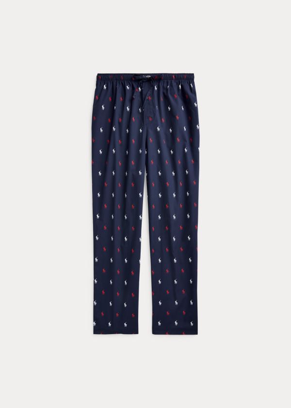 Ralph Lauren Allover Pony Pajama Pant Tmavě Blankyt Červené | 6izFIw0w