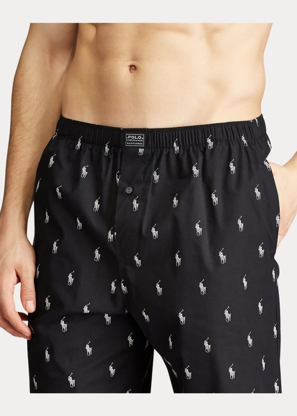 Ralph Lauren Allover Pony Pajama Pant Černé | s5OkjUfY