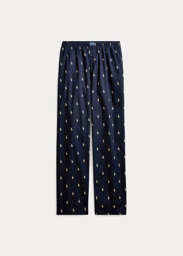 Ralph Lauren Allover Pony Sleep Pant Tmavě Blankyt Bílé | hcd8t9ya